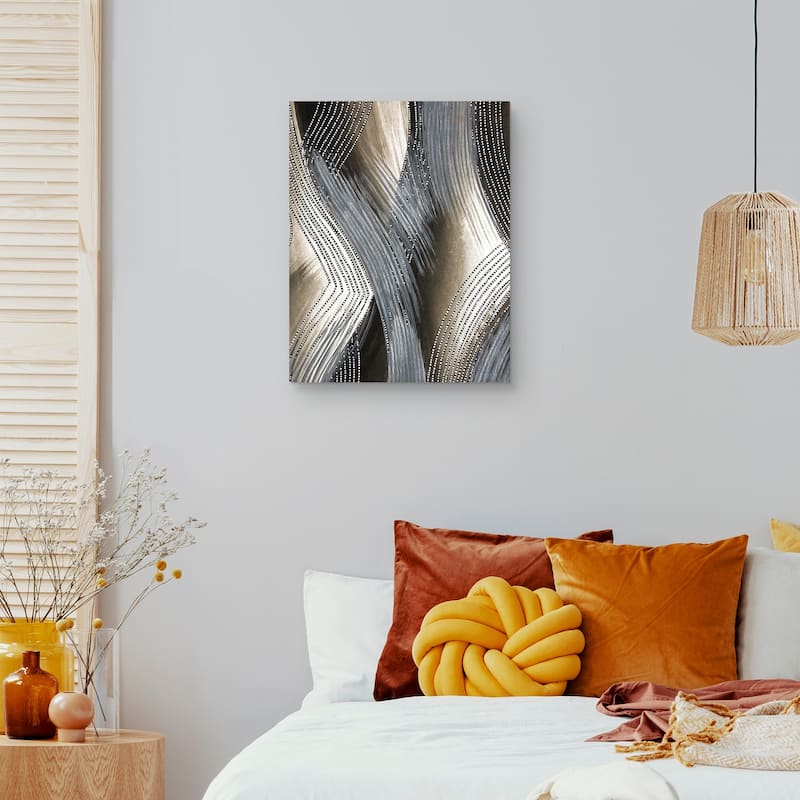 Gilded Strokes REV by Belle Maison Canvas Art Print