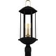 preview thumbnail 2 of 5, Crestfield 3-Light Matte Black Outdoor Post Lantern