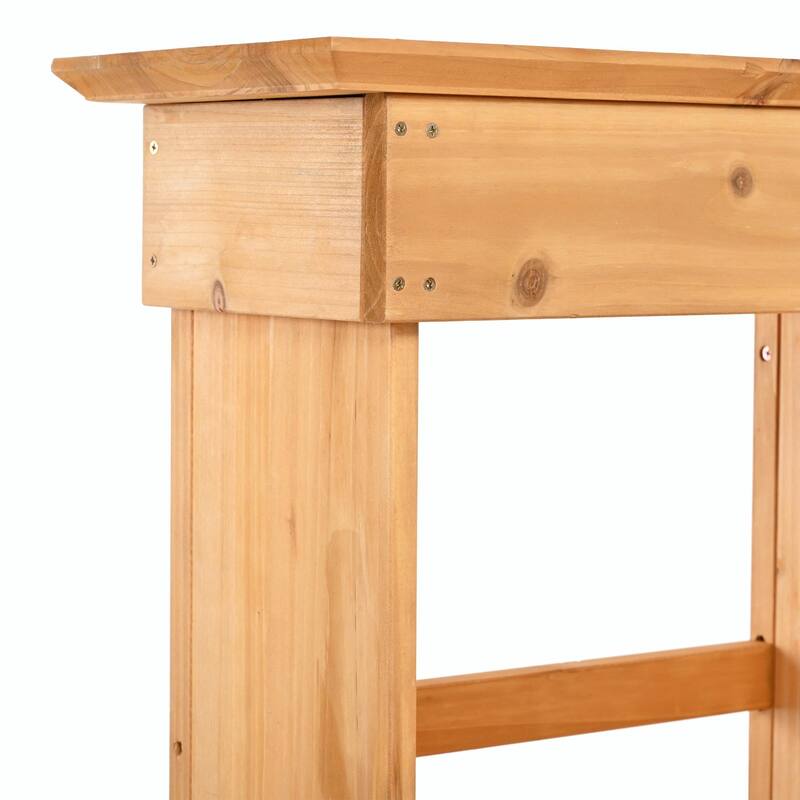 65.7'' Tall Garden Potting Bench - Patio Workstation with Hutch, 3 Shelves, 6 Drawers, 2 Cabinets & Side Hooks