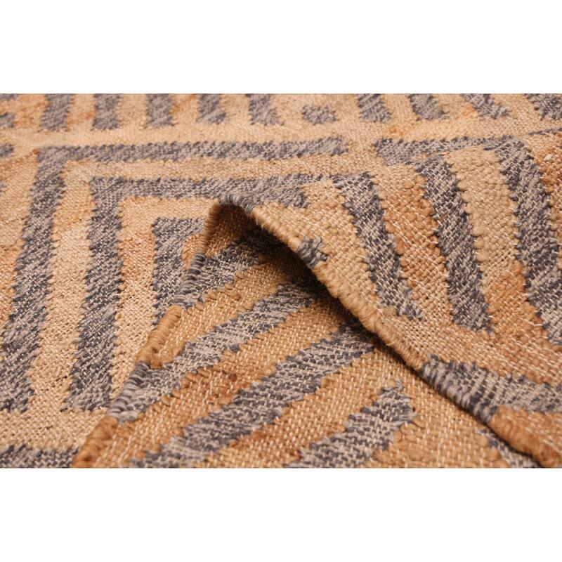 ECARPETGALLERY Flat-Weave Palas Denizli Tan Jute Kilim - 5'6 x 7'8