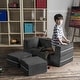 preview thumbnail 25 of 48, Jaxx Zipline Modular Kids Loveseat with Ottomans
