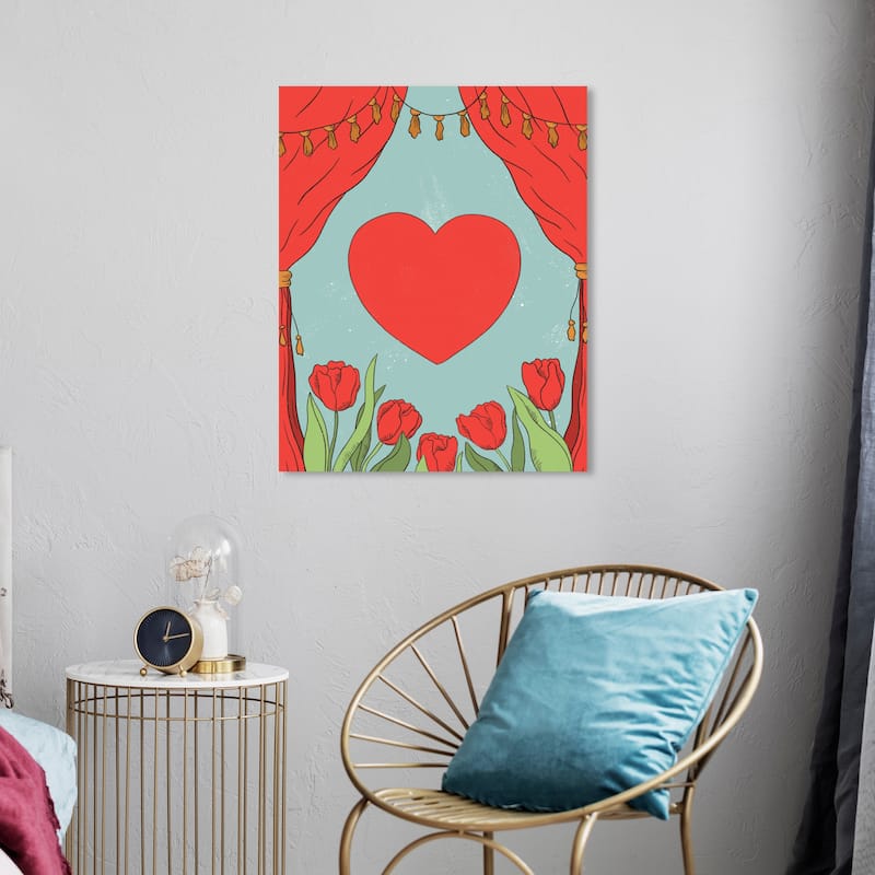 Wynwood Studio Canvas Floral and Botanical Love in the Bedchamber Red Modern & Contemporary Wall Art Canvas Print - 20 x 24