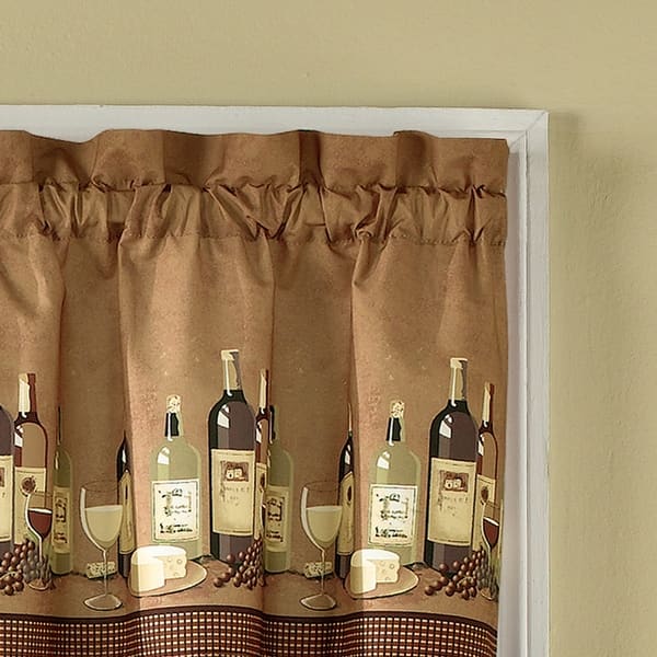 Wines 3 Piece Kitchen Curtain Tier Set Overstock 27102362