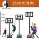 preview thumbnail 7 of 5, 6.6-10ft Height Adjustable Portable Basketball Hoop Stand with Wheels