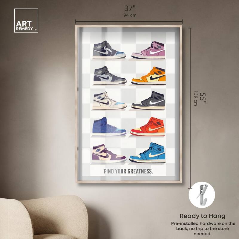 Find Your Greatness Sneakers Shadowbox by Art Remedy