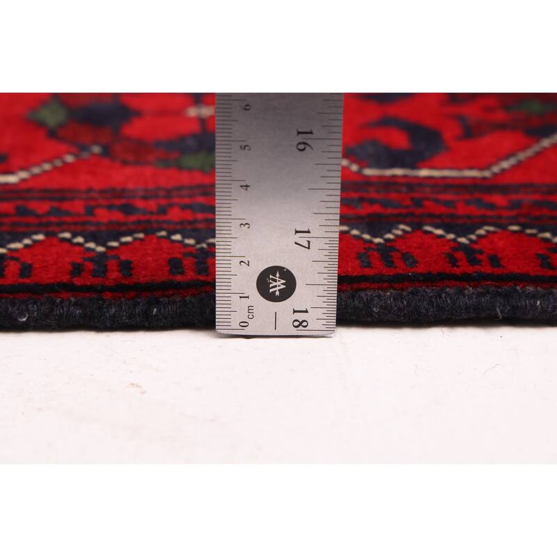 ECARPETGALLERY Hand-knotted Finest Khal Mohammadi Red Wool Rug - 2'9 x 9'11