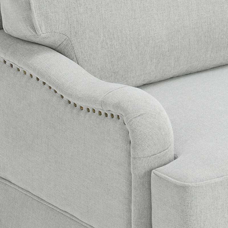 Skirted Swivel Accent Nailhead Barrel Chair