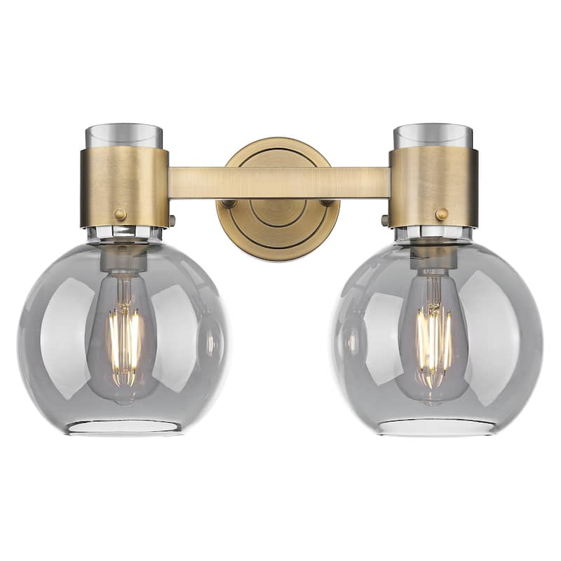 Innovations Lighting 464-2W-G464B-7SM Lawton Sphere 2 Light 16" Wide - Brushed Brass