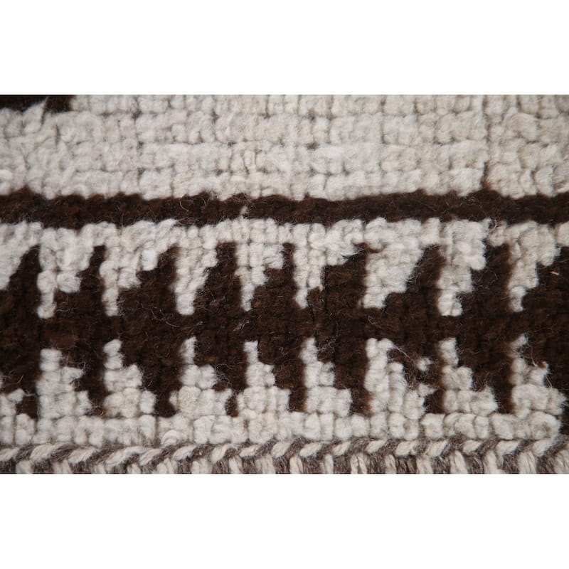 Natural Dye / Beige Anatolian Turkish Runner Rug Handmade Wool Carpet - 3'4"x 11'0"