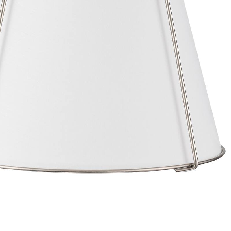 Mid Century 4-Light Conical Fabric Shade Lantern Pendant Ambient Light