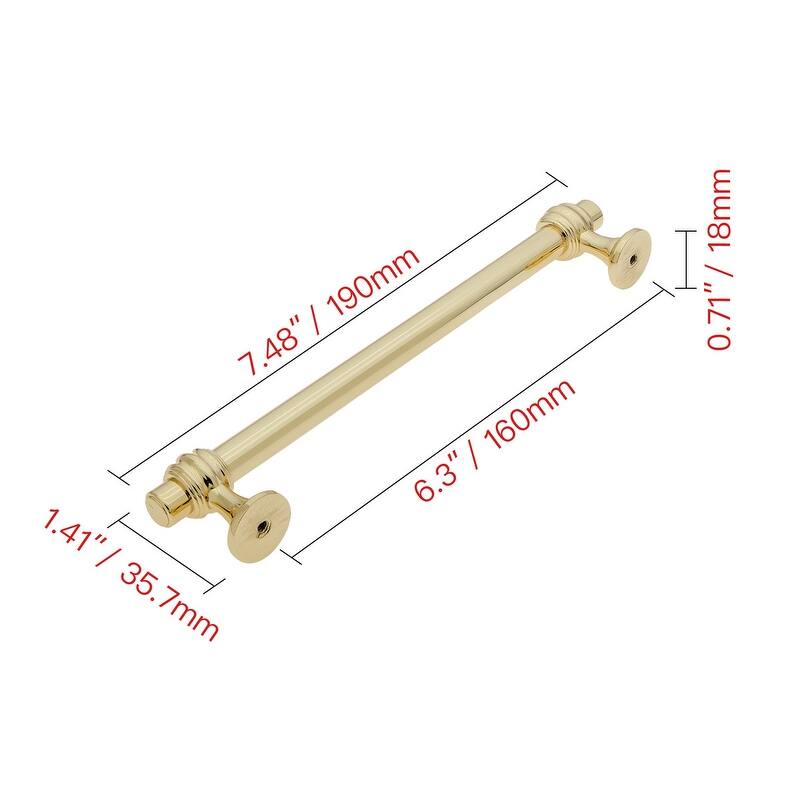 Utopia Alley Cabinet knob/Pull, Polished Gold, knob 1.19"/3.75"/5"/6.3"/10" center to center
