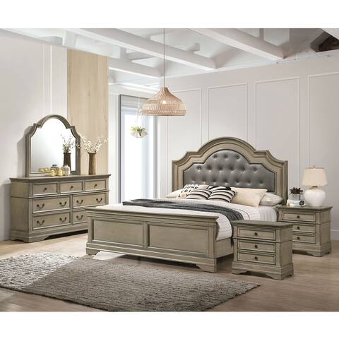 Aalia Transitional Grey 5-Piece Bedroom Set by Furniture of America