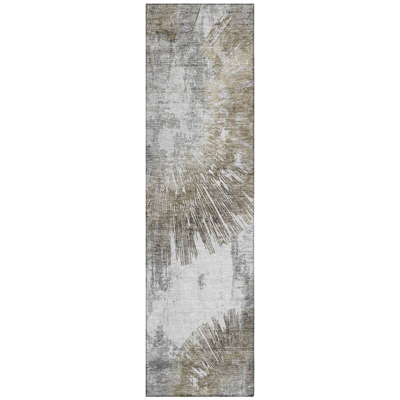 Machine Washable Indoor/ Outdoor Chantille Contemporary Starburst Rug