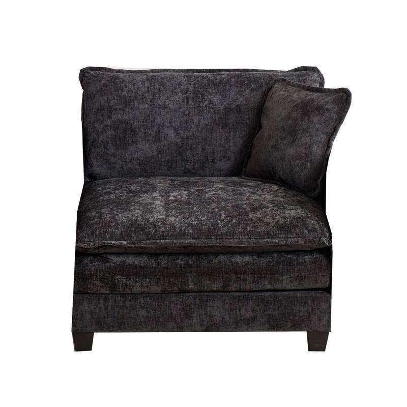 Cloud Sofa one Seat (Armrests are not included), Sectional Couch for Living Room, Comfy Double Layer Upholstered Seat Cushion - Black
