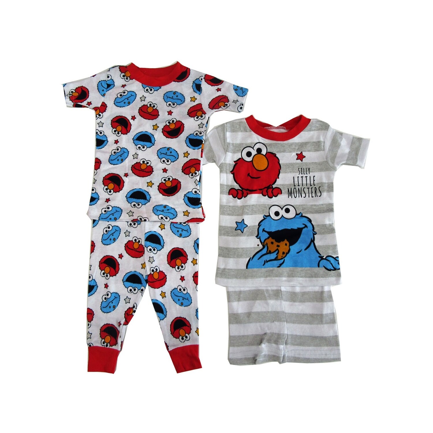 Shop Sesame Street Baby Boys Cookie Monster Elmo 2 Pack Pajama 2pc