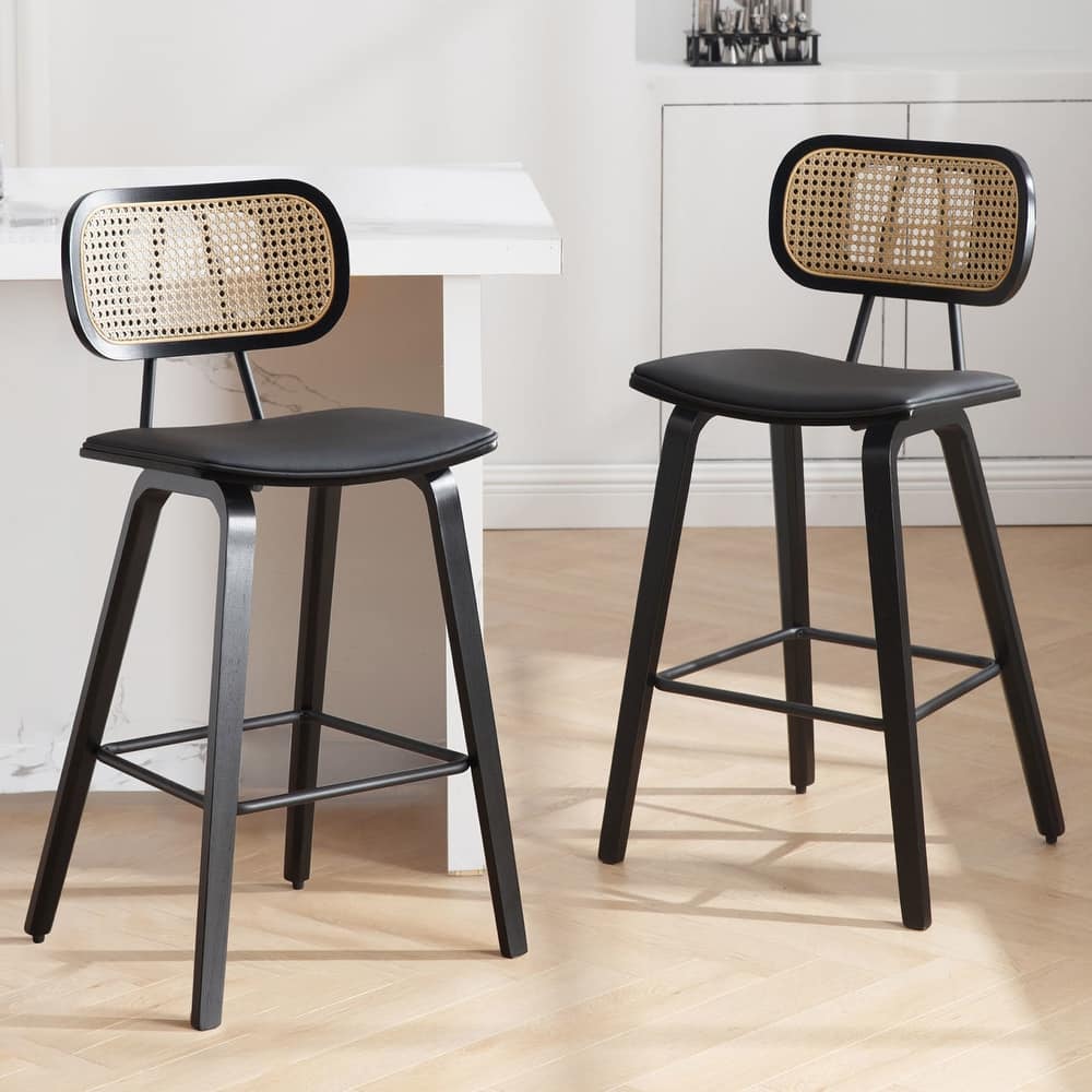 26-Inch Upholstered Counter/ Bar Stools Set of 2 or 3 - 35.1"H x 17.7"W x 19.5"D