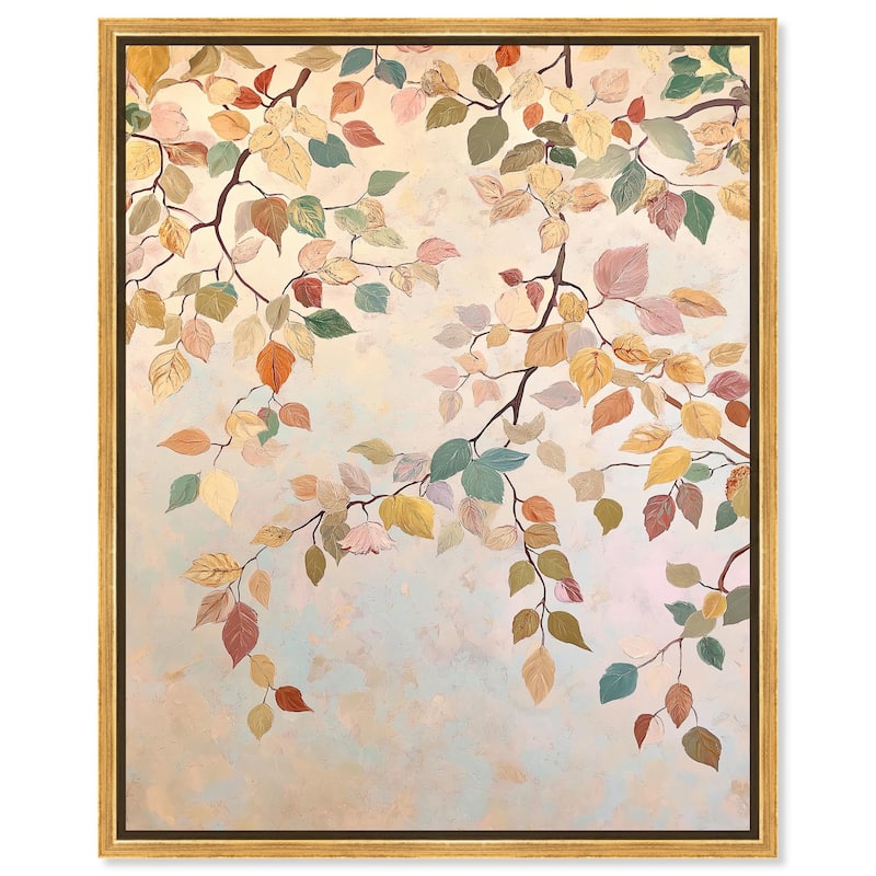 Leaf Swirl Canvas by Art Remedy - 16" x 20" - Gold