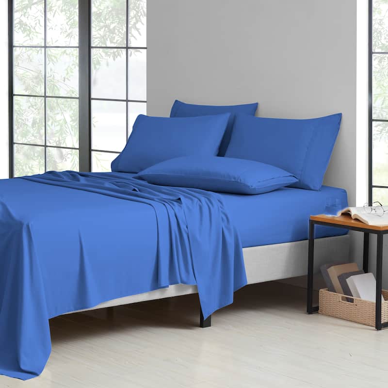 Rayon from Bamboo 6-Piece Luxury Sheet Set - Twin - Warm Blue
