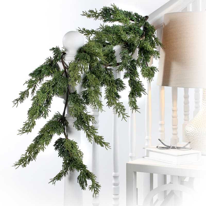48" Real Touch Cedar Garland - Green