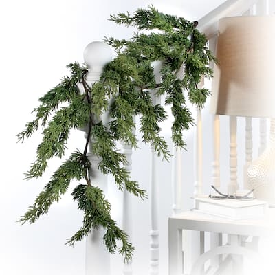 48" Real Touch Cedar Garland - Green