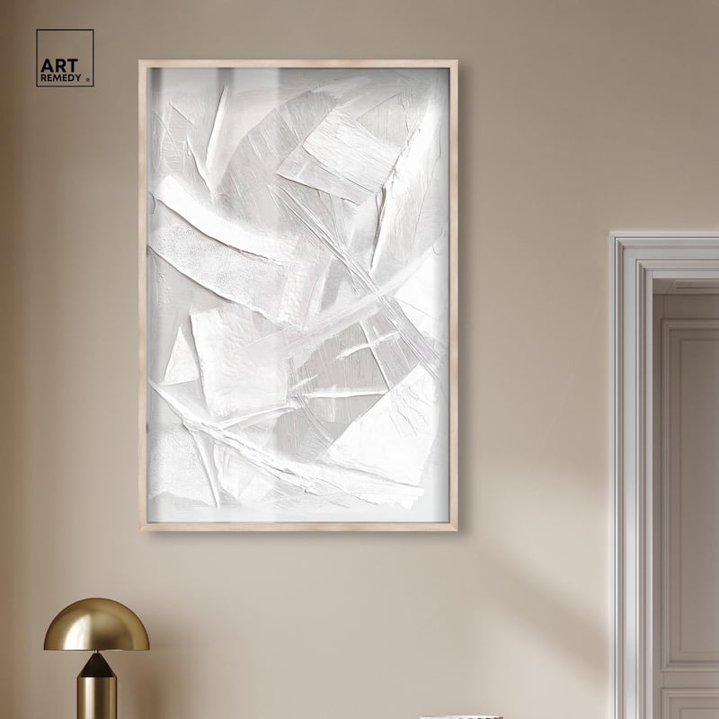 Thick White Texture II Shadowbox by Art Remedy