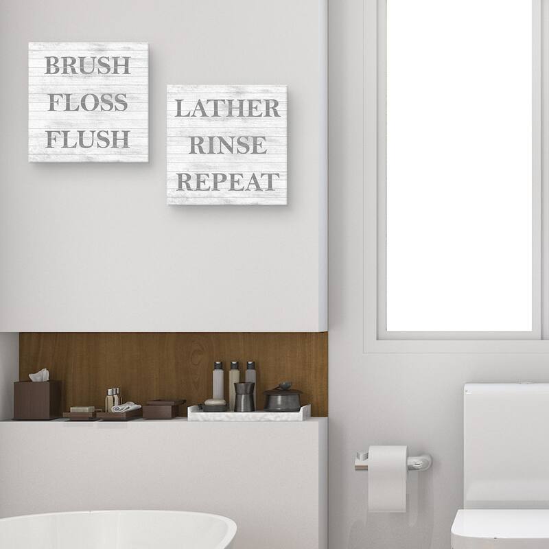 Bath Words by Design Lab Canvas S/2 by Design Lab Canvas Art Prints