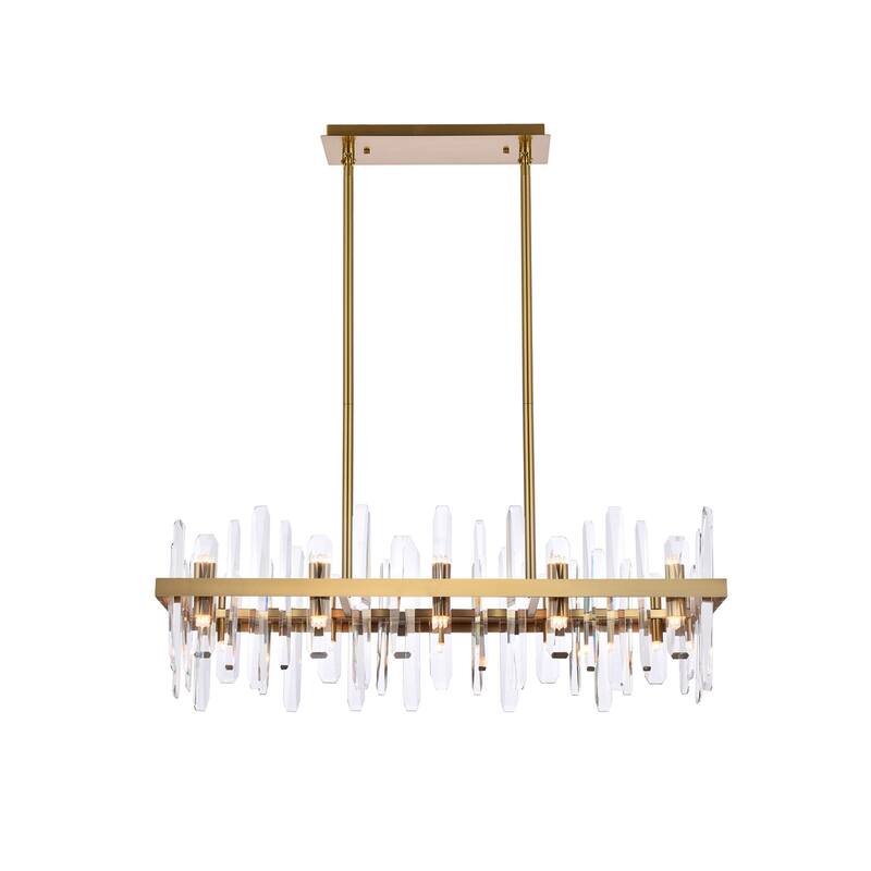 Indigo Home 36 inch crystal rectangle chandelier