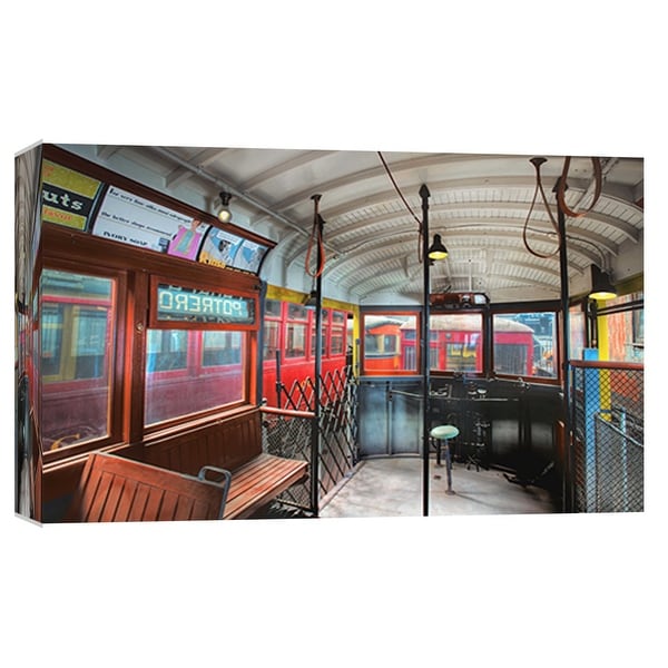 PTM Images 9-101983 PTM Canvas Collection 8" x 10" - "Potrero St. Trolley, San Francisco" Giclee Transportation Art Print on