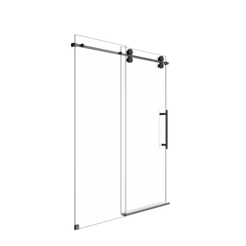 GDFStudio - Modern America Design Frameless Double Sliding Shower Door with 5/16" SGCC Tempered Glass & Stainless Steel Hardware