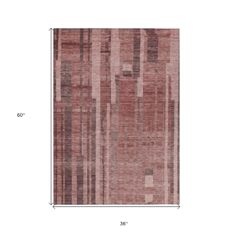 HomeRoots Striped Transitional Rectangle Outdoor Rug