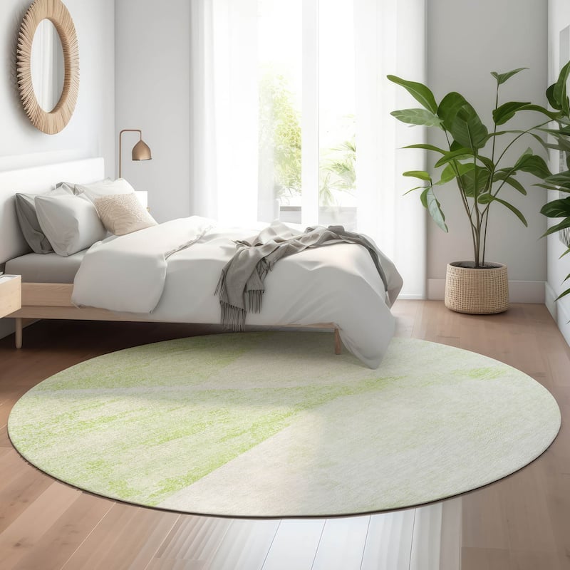 Premium Washable Super Soft Mayfield Rug - Aloe - 8' x 8' - Round