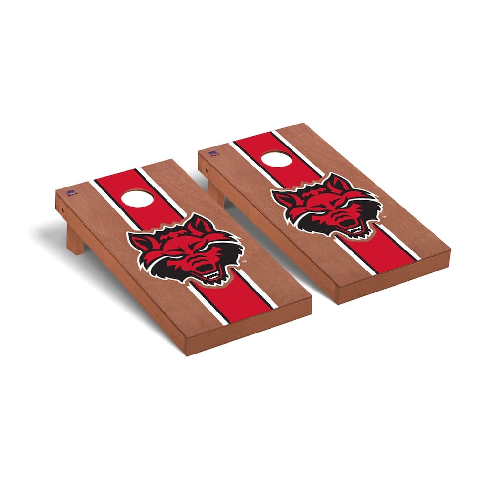 Arkansas State Red Wolves Rosewood Cornhole Board Set