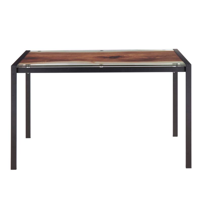 Carbon Loft Yadriel Live Edge Print Dining Table - Black