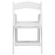 preview thumbnail 3 of 12, 2 Pack Kids White Resin Folding Chair with White Vinyl Padded Seat - 11.5"D x 13.25"W x 21"H