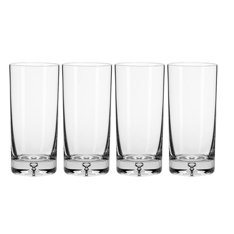 Majestic Gifts Inc. Glass Highball Tumblers-Bubble In Base 12oz-Set/4