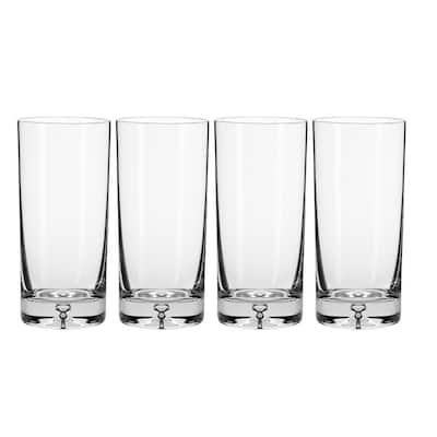Majestic Gifts Inc. Glass Highball Tumblers-Bubble In Base 12oz-Set/4