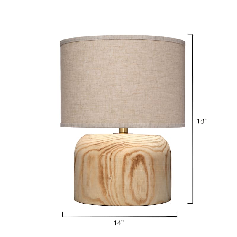 Alden Decor Woodland Table Lamp with Linen Shade