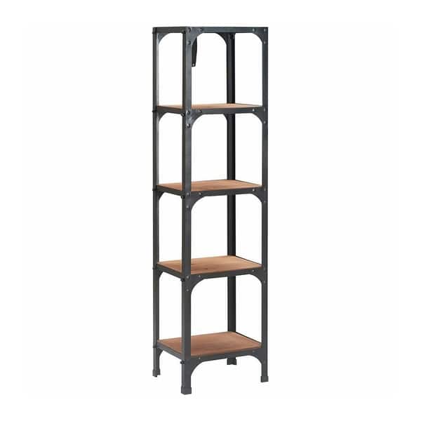 Bookshelf Sturdy Black Metal Framewood Black 52 x 63 Bed Bath