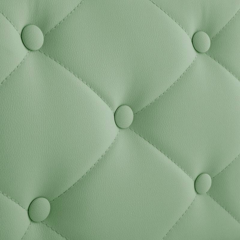 Javlergo Armless Office Desk Chair PU Leather Mid-Back Adjustable Height 360° Rolling Swivel for Home Office Work