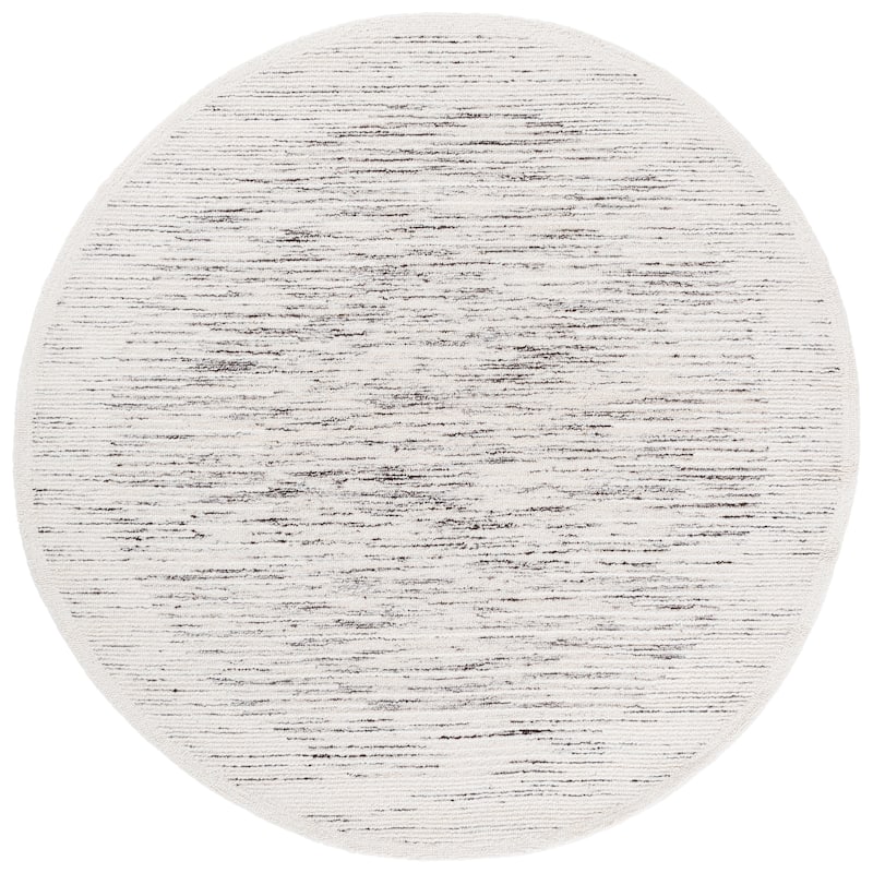 SAFAVIEH Handmade Pine Eurydice Modern Wool Rug - 6' Round - Natural/Ivory