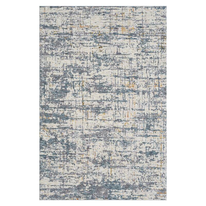 Reeves Modern Blue/Beige Performance Indoor Area Rug by Sevita