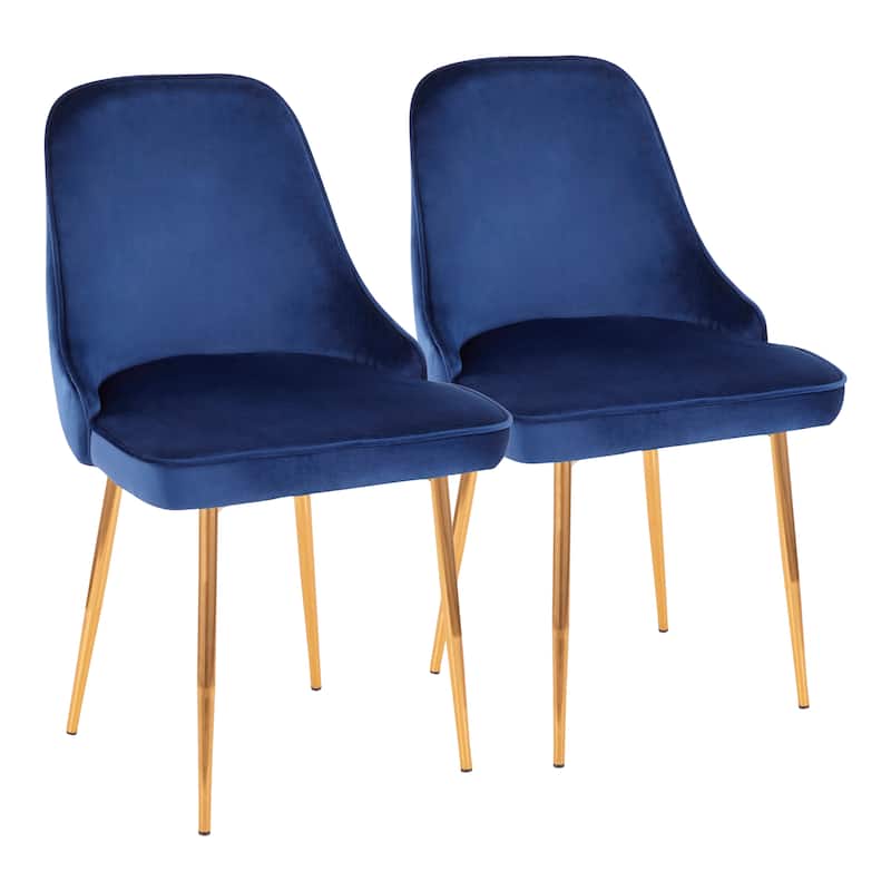Silver Orchid Naldi Contemporary-Glam Velvet Dining Chair (Set of 2)