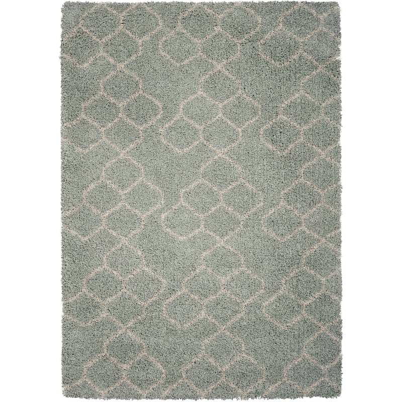 Strick & Bolton Spina Abstract Honeycomb Plush Area Rug - 7'10" x 10'6" - Spa