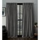 preview thumbnail 20 of 31, ATI Home Loha Light Filtering Pinch Pleat Curtain Panel Pair 27x84 - Black Pearl