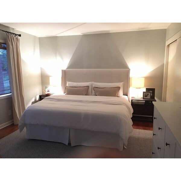 Skyline Furniture Wingback Headboard in Zuma White   Free Shipping 