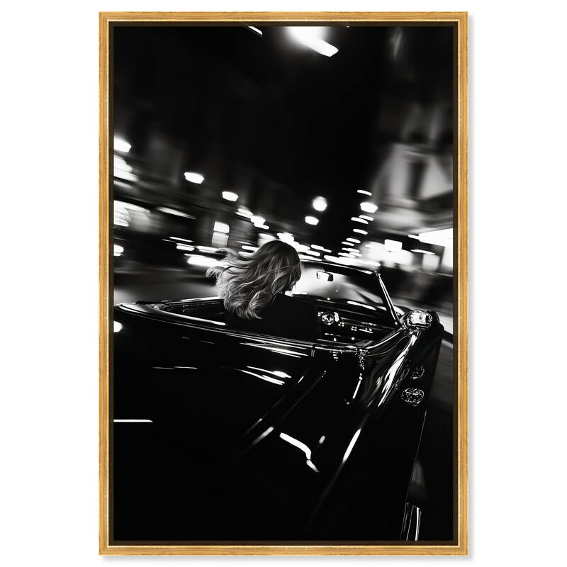 Night Ride Rhapsody Canvas by Art Remedy - Gold - 20" x 30"