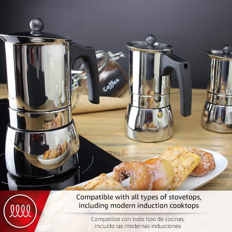 Magefesa Genova Stainless Steel Stovetop Espresso Maker