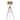 58 in. Modern Tripod Floor Lamp with Rubberwood Base and Linen KD Lampshade, Adjustable Height for Bedroom, Living Room