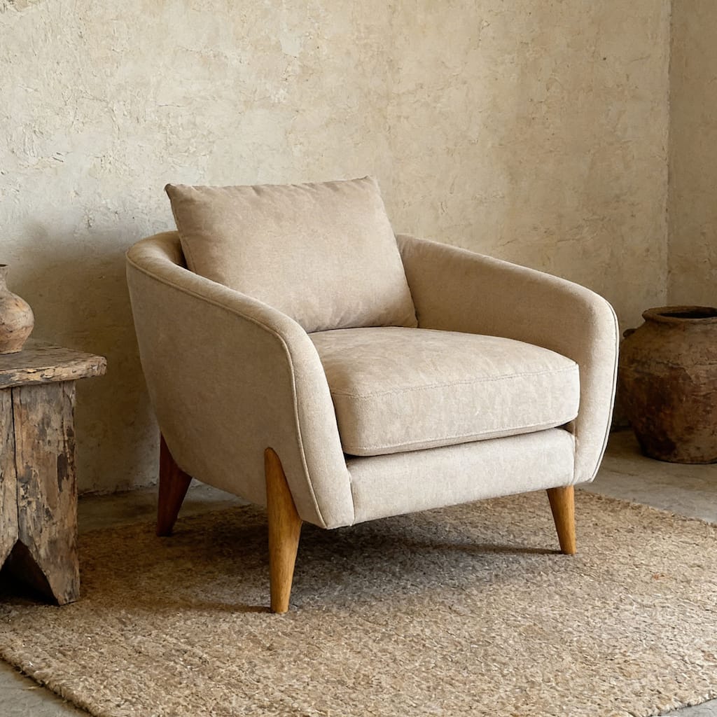 Christopher Knight Home Sullivan Cole Modern Plywood Accent Chair Compact Comfort for Small Spaces