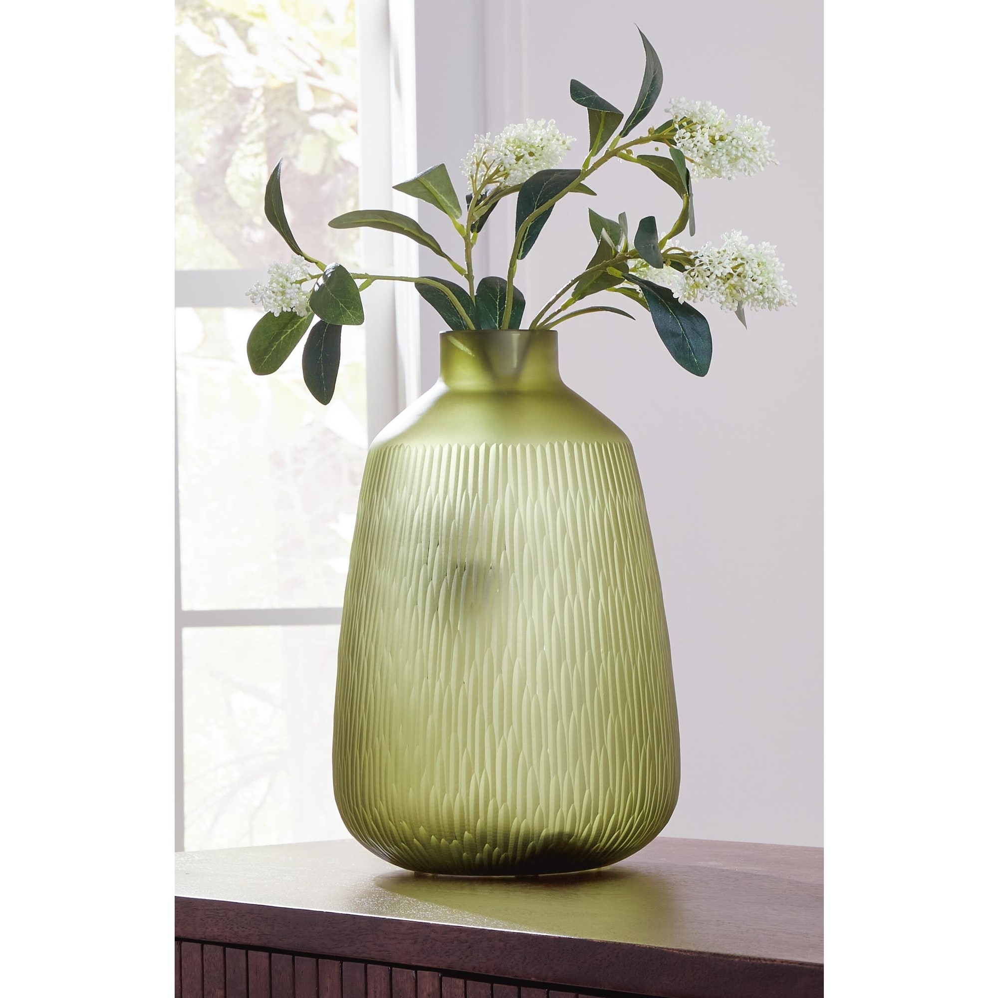 Signature Design by Ashley Scottyard Olive Green Vase